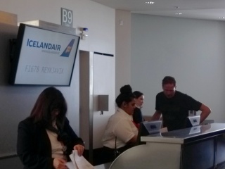 Our gate, B9. Its getting to be a regular occurrence.